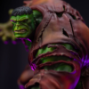 Nærbillede af Hulks ansigt