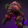 Nærbillede af Hulks tøj og base