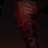 Detalje af støvle og ben på Daredevil statue