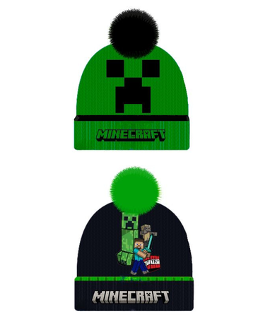 Illustration af grøn og sort Minecraft hue