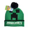 Grøn Minecraft hue med Creeper og sort kvast