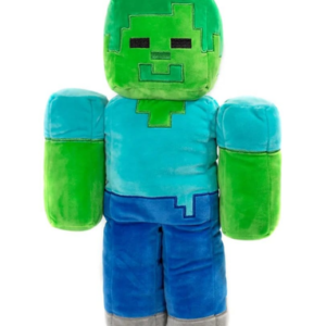 Grøn Minecraft Zombie bamse med turkis trøje, blå bukser og grå fødder