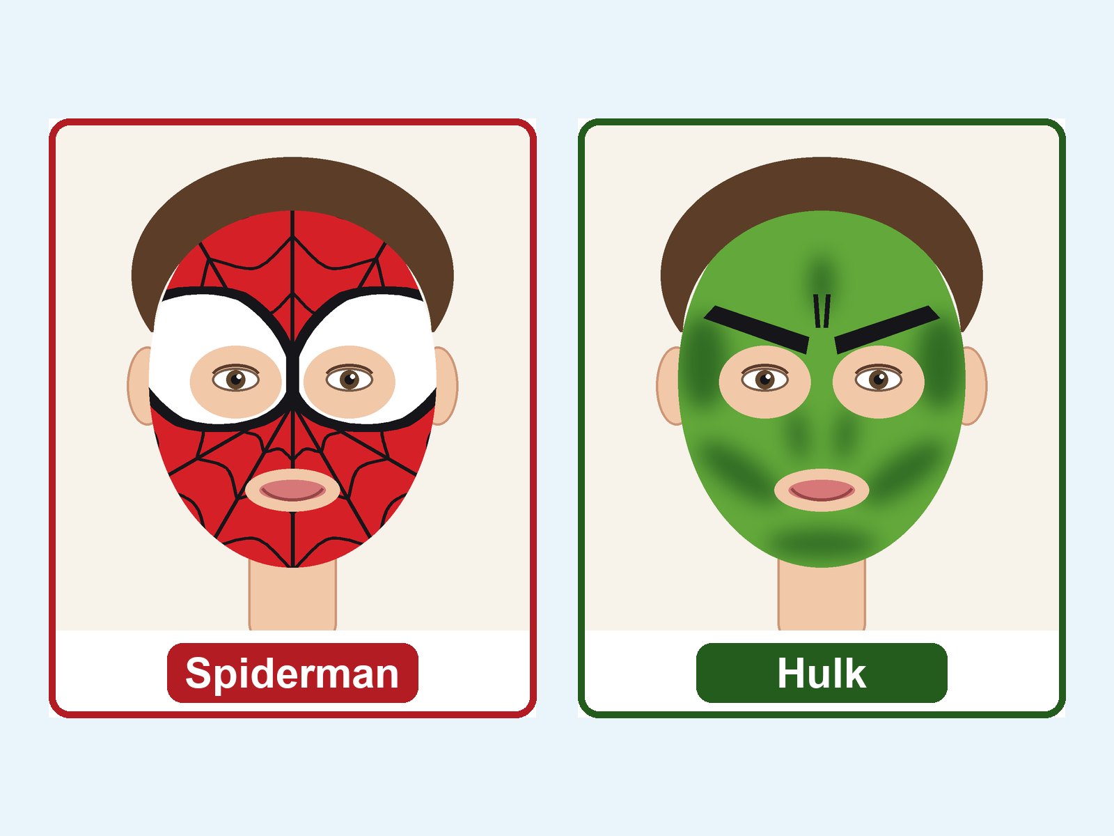 Spiderman ansigtsmaling: sådan gør du trin for trin