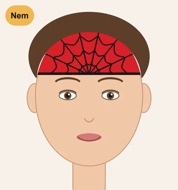 Nem Spiderman ansigtsmaling: rød pande med sort spind